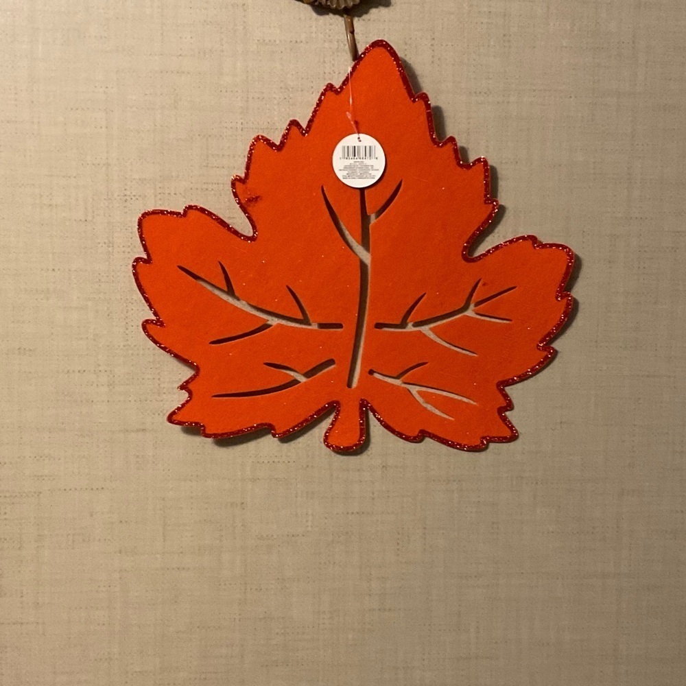 Autumn Orange Leaf Wall Art